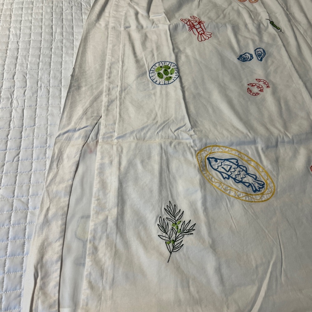 Anthropologie Maeve linen wrap skirt w/ embroidered designs. Size 14. - Picture 2 of 6